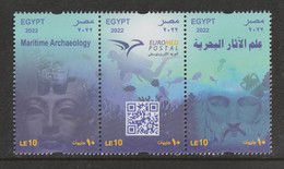 Egypt - 2022 - ( EUROMED Postal - Maritime Archaeology ) - MNH (**) - Unused Stamps