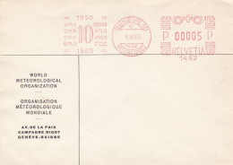 Switzerland / United Nations - 1960 WMO / OMM Anniversary Slogan Postmark On Cover - Lettres & Documents