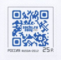 Russia 2012 XXII Olympic Winter Games In Sochi 2014 QR-code Stamp Mint - Hiver 2014: Sotchi