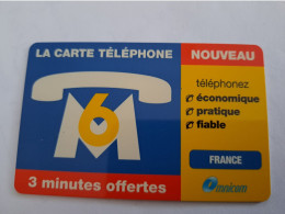 FRANCE/FRANKRIJK  / 3 MIN  / OMNICOM/ CARTE TELEPHONE  / PREPAID  USED    ** 14680** - Voorafbetaalde Kaarten: Gsm