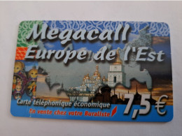 FRANCE/FRANKRIJK  / € 7,5 / MEGACALL EUROPE DE LEST / MOSQUE /CHURCH       / PREPAID  USED    ** 14686** - Prepaid: Mobicartes