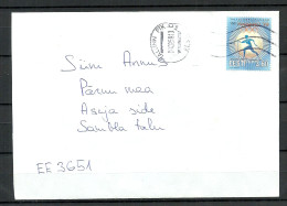 Estland Estonie Estonia 1998 Olympic Games Nagano Michel 316 As Single On Domestic Cover - Winter 1998: Nagano