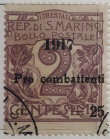 5023- SAN MARINO 1917 PRO COMBATTENTI - PRO FIGHTERS USATO - USED - Gebruikt