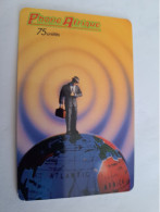 FRANCE/FRANKRIJK  / 75 UNITS/ PHONE AFRIQUE/ MAN ON EARTH GLOBE    / PREPAID  USED       ** 14719** - Per Cellulari (telefonini/schede SIM)