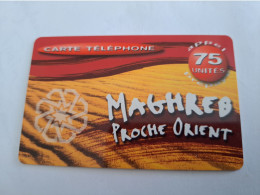 FRANCE/FRANKRIJK  / 75 UNITS/  MAGHREB PROCHE ORIENT / DESERT SAHARA       / PREPAID  USED         ** 14727** - Mobicartes (GSM/SIM)