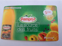 FRANCE/FRANKRIJK  / 5 MINUTES/ PAMPRYL /LA SOURCE DES FRUITS     / PREPAID  USED         ** 14735** - Mobicartes (GSM/SIM)