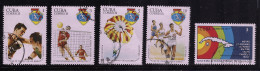 CUBA 1977 SCOTT 2156-2159,2173 CANCELLED 1.00 - Gebraucht