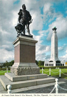 Plymouth - The Hoe - Statue De Sir Francis Drake Et Mémorial De Guerre - Plymouth