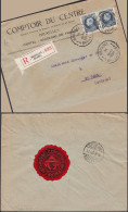 Belgique 1924  -Lettre Recommandée De Bruxelles à St. Gall + Vignette Publicitée. Montenez....... .(DD) DC-11768 - 1929-1941 Groot Montenez