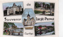 Luché-Pringé Multi-vues Animée Château Plage Bords Du Loir Eglise - Luche Pringe