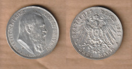 ALEMANIA ,Bavaria 3 Mark  3 Mark (90th Birthday Of Prince Regent Luitpold) 1911 Silver (.900) • 16.66 G •  33 Mm KM# 998 - Other & Unclassified