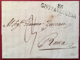 116 CIVITAVECCHIA (Lazio Département Conquis) SUPERB 1813cover>Roma (lettera Napoleonico Stato Pontificio France Lettre - Kerkelijke Staten