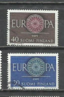 7073F-SERIE COMPLETA FINLANDIA EUROPA 1960 Nº 501/502.SUOMI FINLAND. - Usati