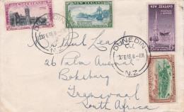 New Zealand 1948 2 FDCs Centennial Of Otago & Health. Posted To South Africa - Lettres & Documents