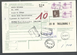 58529) Sweden Adresskort Bulletin D'Expedition 1981 Postmark Cancel - Briefe U. Dokumente