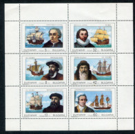 BULGARIA 1990 Maritime Explorers  Sheetlet MNH / **.  Michel 3814-19 Kb - Blocs-feuillets