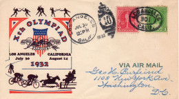 USA 30.July.1932 First Day Of The Olympic Games Circulated Cacheted Cover I - Sommer 1932: Los Angeles