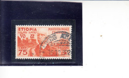 ETIOPIA  1936 - Sassone  6° - Vittorio Emanuele 3° - Ethiopia