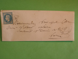 BY8 FRANCE   LETTRE  1870 MONTREUIL   A PARIS  +N°29+AFF.  INTERESSANT ++ - 1863-1870 Napoléon III Con Laureles