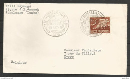 Aérophilatélie - Lettre Du 27/09/57 Rumelange Luxembourg Vers Evere - Covers & Documents