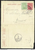 Belgique - Obl.fortune 1919 -  Sur Carte-lettre Vers Braives - Cachet AVERNAS De Type Allemand - Fortune (1919)