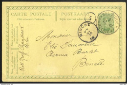 Belgique - Obl.fortune 1919 -  Sur Carte Postale - Cachet BELGIQUE*2 De ARLON Vers BINCHE Année Grattée - Fortune (1919)