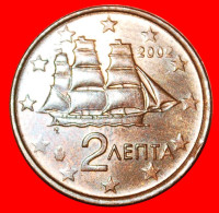 * SHIP (2002-2023): GREECE  2 EURO CENTS 2002 UNC! ·  LOW START · NO RESERVE! - Grecia