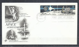 USA 1971 - A DECADE OF ACHIEVEMENT -  SE-TENANT - FDC - Amérique Du Nord