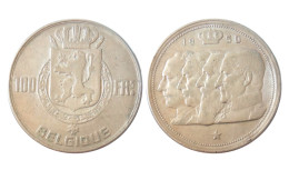BELGIO 100 FRANCS 1950 BELGIQUE IN ARGENTO KM# 138 - 100 Francs