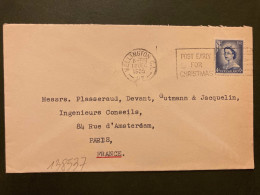 LETTRE HIGGS & O'DONNELL Pour La FRANCE TP 4d OBL.MEC.12 DEC 1955 WELLINGTON - Covers & Documents