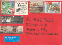 Beautiful Philatelic Letter From England To Andorra (Principat)  With Illustrated Arrival Postmark (Oficina Postal) - Unclassified
