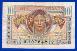 10 FRANCS BILLET DU TRÉSOR FRANÇAIS EMISSION POUR LES TERRITOIRES OCCUPES 1947 A. 10764212 Serbon63 - 1947 French Treasury