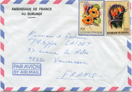 BURUNDI LETTRE PAR AVION DEPART ? ?-?-? POUR LA FRANCE - Lettres & Documents