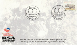 Zuid Afrika 1995, Date Stamp Card, Centenary Of The Witwatersrand Agricultural Society - Lettres & Documents