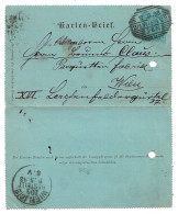 0405s: Kartenbrief Ausgabe 1890, ANK 19, Lokalpost- Rayon, Registraturlöcher - Letter-Cards