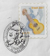 Brazil 2002 Cover With Commemorative Cancel Knights Of The New Millennium From São Paulo Knight Music Horse - Lettres & Documents