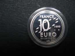 PIECE 10 EUROS EUROPA ESSAI SANS COURS LEGAL 1999 EN ARGENT SOUS BLISTER - Essais, Piéforts, épreuves & Flans Brunis