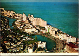 Florida Miami Beach Aerial View Hotels Along Indian Creek  - Miami Beach