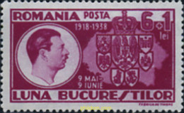 166416 MNH RUMANIA 1938 EXPOSICION A BUCAREST POR EL 20 ANIVERSARIO DE LA UNION DE PROVINCIAS - Sonstige & Ohne Zuordnung