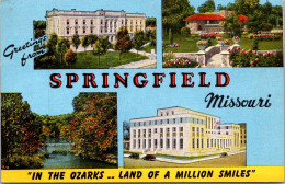 Missouri Springfield Greetings With Multi View Greene County Court House Post Office And More - Springfield – Missouri