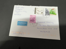 16-8-2023 (2 T 38) Letter Posted 2017 From Hungary To Australia (3 Stamps) 1 With EUROPA Stamp 2016 - 2016