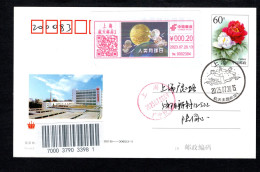 China Human Moon Day CX51 Type Digital Postage Machine Meter,cancelled By Aerospace Themed Post Office Postmark - Brieven En Documenten