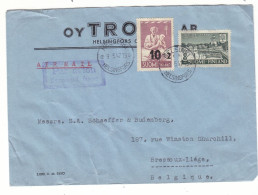 Finlande - Lettre De 1947 - Oblit Helsinki - Exp Vers Bressoux Liège - Armoiries - - Covers & Documents