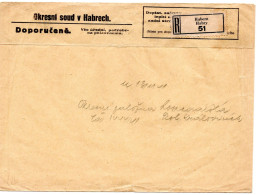 59449 - Deutsches Reich / Böhmen & Mähren  - 1941 - 1,20K Portomke EF A ZUBf HABERN -> UNTER-KRALOWITZ - Lettres & Documents