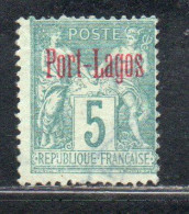 PORT LAGOS 1893 NAVIGATION AND COMMERCE 5c USED USATO OBLITERE' - Gebruikt