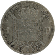 LaZooRo: Belgium 1 Franc 1886 VF / XF - Silver - 1 Frank