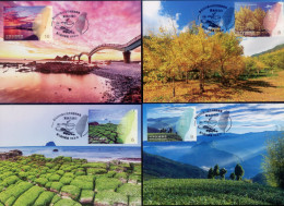 2023 Taiwan R.O.China -Maxi-Card-Taiwan Scenery (4 Pcs.) - Cartoline Maximum