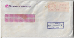 Norway 1981 Sunnmørsbanken airmail Cover Sent From Alesund Meter Stamp Pitney Bowes "5000" - Lettres & Documents