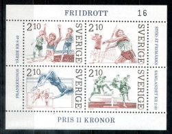 SCHWEDEN Block 14, Bl.14 Mnh - Sports, Hochsprung, Hürden, Speerwerfen, High Jump, Hurdles, Javelin - SWEDEN / SUÈDE - Blocks & Sheetlets