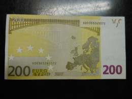 200 Euro-Schein X ( R001). Duisenberg, Gebr. - 200 Euro